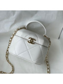 Chanel Lambskin Small Vanity Case AS2630 White 2021 TOP