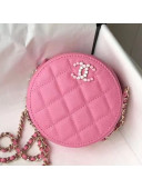 Chanel Grained Calfskin Clutch with Chain AP2034 Pink 2021 TOP