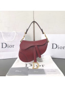 Dior Mini Saddle Bag in Red Calfskin 2018