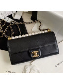 Chanel Clutch Bag with Chain And Imitation Pearls AP1001 Black 2020