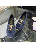 Chanel Velvet Espadrilles  G32910 Blue 2021  