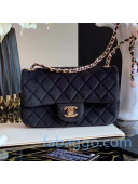 Chanel Quilted Velvet Small Flap Bag with Crystal Ball AS1787 Black 2020