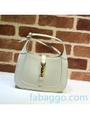 Gucci Jackie 1961 Shiny Leather Mini Hobo Bag 637091 White 2020