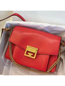 Givenchy Calfskin Small GV3 Crossbody Bag Red 2021