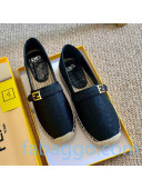 Fendi Baguette FF Canvas Espadrilles Blue 2020