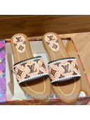 Louis Vuitton Crafty Lock It  Flat Slide Sandals Brown 2020