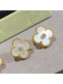 Van Cleef & Arpels Clovers Stud Earrings White 2021 91