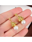 Celine Pearl Earrings CE2212121 Gold 2022