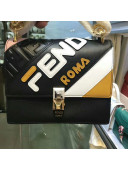 Fendi Kan I Mini Bag in Multicoloured Fendi Mania Inlays Calfskin 2018