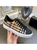 Burberry Check Calfskin Low-top Sneakers Black 06 2021 (For Women and Men)