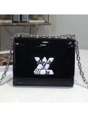 Louis Vuitton Twist PM Shoulder Bag in Patent Leather and Monogram Print Black 2019