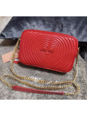 Miu Miu Matelasse Lambskin Leather Heart Shoulder Bag 5BH118C Red 2020