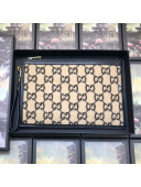 Gucci GG Wool Pouch 597627 Beige 2019