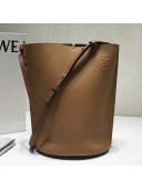 Loewe Grained Calfskin Gate Bucket Bag Light Caramel 2018