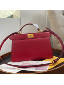 Fendi Peekaboo ISeeU East-West Bag in Red Leather 2020