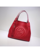 Gucci Interlocking G Leather Medium Top Handle bag 282309 Red 2022