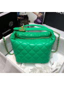 Chanel Quilted Leather Large Hobo Bag With Gold-Tone Metal AS1747 Green 2020