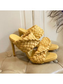 Bottega Veneta The Curve Heel Sandals 11cm Yellow 2021