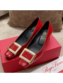 Roger Vivier Belle Vivie Patent Calfskin Pumps 4.5cm Red 2021