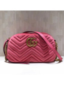 Gucci GG Marmont Velvet Small Camera Shoulder Bag 447632 Pink 2017