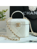 Chanel Lambskin Small Vanity Case AS2630 White 2021