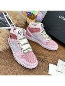 Chanel x Air Jordan AJ Leather Sneakers with Silk Laces Purple/Pink 2021