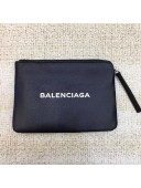 Balenciaga Grained Calfskin Mini Everyday Pouch Black 2017