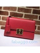 Gucci Padlock Leather Medium Shoulder Bag 409486 Red 2020