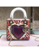 Dior Mini Lady Dior Bag in Printed Calfskin Dioramour Heart 2018