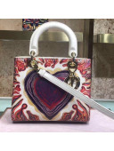 Dior Lady Dior Bag in Printed Calfskin Dioramour Heart 2018