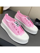 Chanel Canvas Platform Open Sneakers Pink 2021