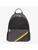 Fendi Men's Backpack in FF and Stripe Black/Grey Nylon 2020