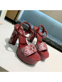 Louis Vuitton Since 1854 Podium Platform Sandal 1A8D2M Burgundy 2021