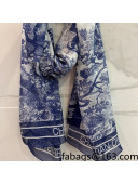 Dior Toile de Jouy Silk Scarf 140x180cm Blue 2021 01