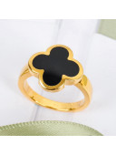 Van Cleef & Arpels Clover Ring Black/Gold 2021 11