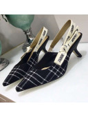 Dior J'adior Tartan Wool Slingback Pump 6.5cm 2019