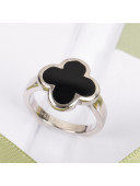 Van Cleef & Arpels Clover Ring Black/Silver 2021 14