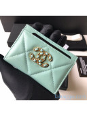 Chanel Quilted Lambskin Card Holder AP1167 Green 2021