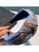 Gucci GG Web Fabric Headband Light Blue 2019