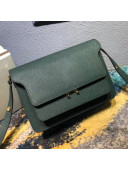 Marni Trunk Bag In Saffino Calfskin Green 2018