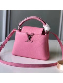 Louis Vuitton Taurillon Skin with Lizard Accents Capucines Mini Bag N94049 Colchique 2018