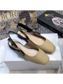 Dior x Moi Slingback Ballerinas Flats in Cotton Canvas Beige 2021