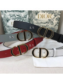 Dior Calfskin Belt 3.5cm with Bi-color CD Buckle Black 2021