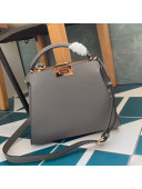 Fendi Peekaboo Iconic Essentially in Dark Grey Smooth Leather 2020