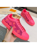 Louis Vuitton LUXEMBOURG Trainers Sneakers in Transparent Textile Pink 2020（For Women And Men）