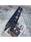 Dior Blue Camouflage Fully Embroidered Canvas Shoudler Strap 2019