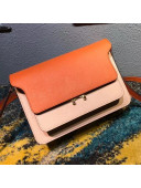 Marni Trunk Bag In Saffino Calfskin Orange/Pink 2018