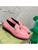 Gucci Leather Loafers with Double G Pink 2021 670399