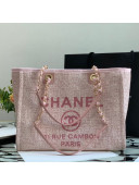 Chanel Deauville Mixed Fibers Medium Shopping Bag A67001 Pink 2021