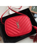 Saint Laurent Blogger Small Camera Shoulder Bag in Monogram Leather 425316 Red 2019